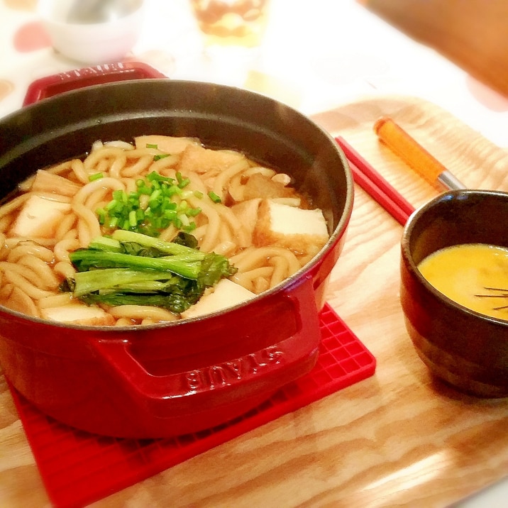 ご馳走風うどん~すき焼きみたいにして食べる~